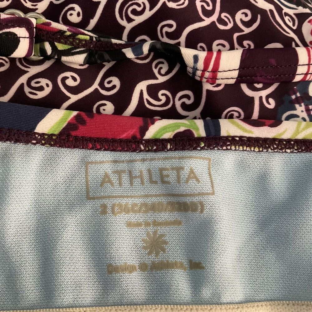 Athleta Swim Tank Top Tankini Multicolored Paisley‎ Underwired 2-36C/34D/32D Y2K - Picture 7 of 8